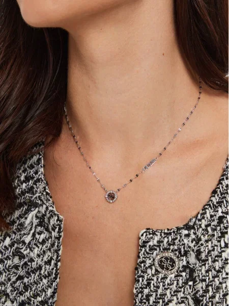 Ogrlica Guess srebrna