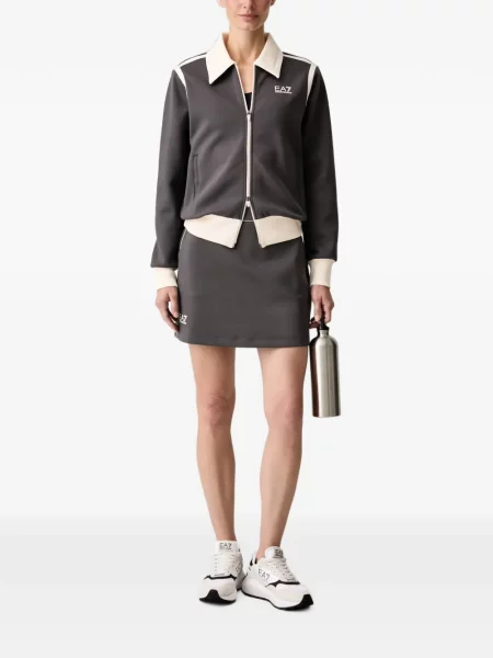 Pantaloni scurți Ea7 Emporio Armani cu imagine gri