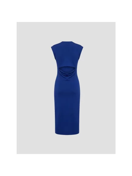 Sukienka maxi Jil Sander niebieska