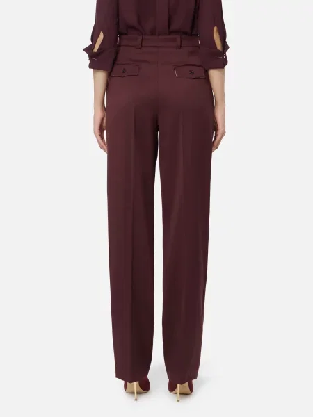 Брюки Elisabetta Franchi бордовые