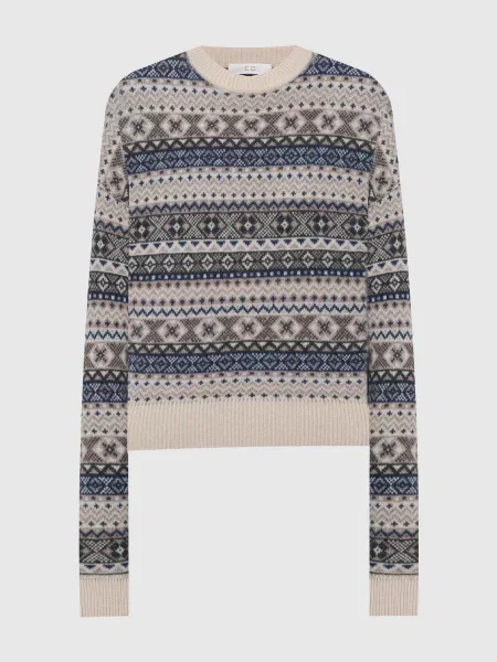Светр з кашеміру в жакардовий візерунок Co бежевий