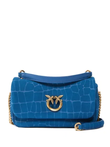 Geanta crossbody Pinko din piele cu imagine albastru