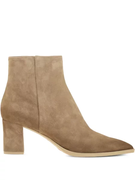 Cizme scurte Santoni din piele de căprioară maro