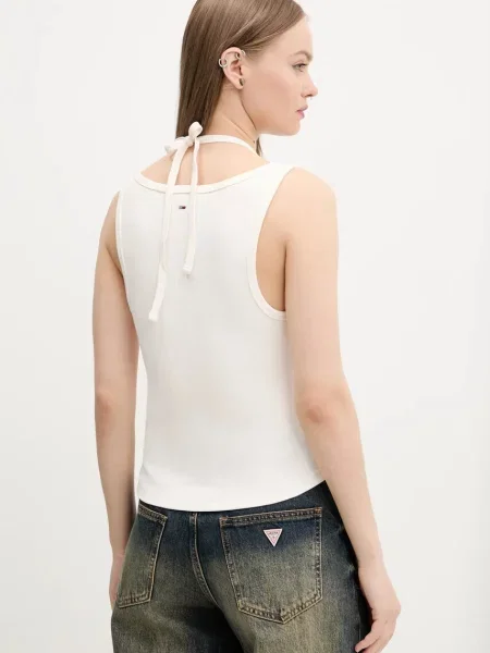 Top Tommy Jeans beżowy