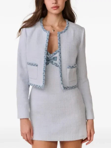 Bouclé geacă de blugi Loveshackfancy albastru