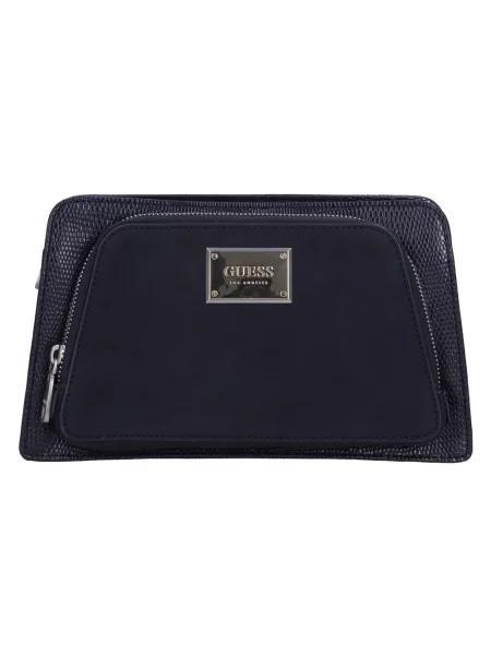 Torba Guess skórzana niebieska