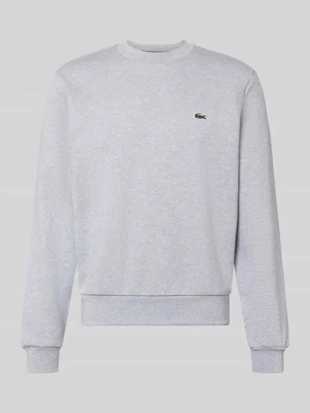 Lacoste bluza z bawełną szara