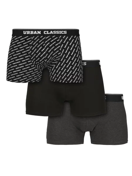 Urban Classics Boksarice temno siva / črna bela