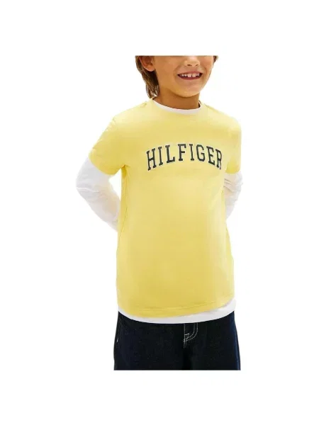 Tricou copii Tommy Hilfiger galben