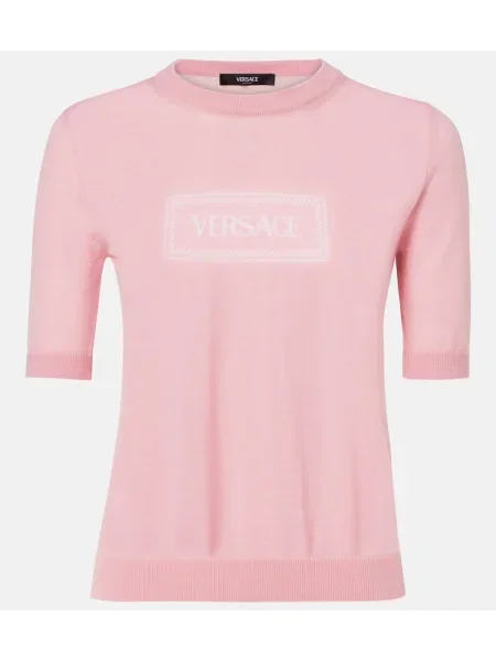 Pulover Versace tricotate roz