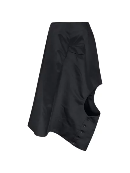 Fustă midi Comme Des Garçons asimetrică negru