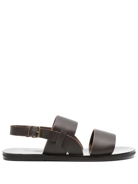 Sandale Ancient Greek Sandals din piele fără toc maro