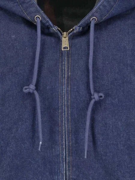 Geacă Carhartt Wip cu glugă albastru