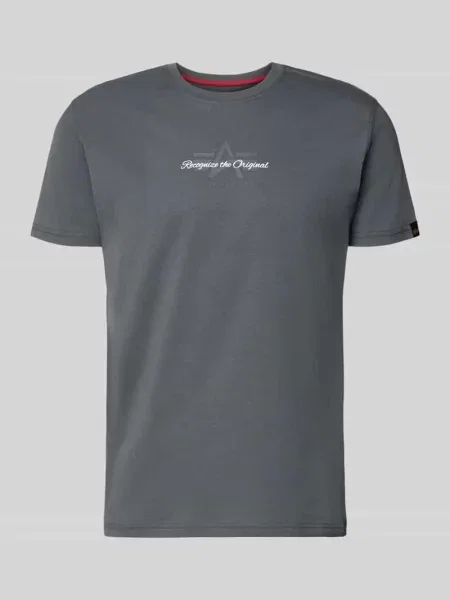 T-shirt z detalem z logo Alpha Industries
