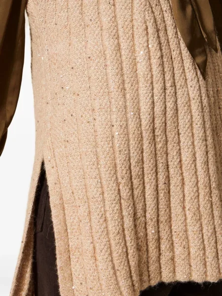 Vestă Twinset cu paiete bej