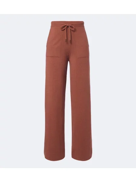Pantaloni Max Mara din cașmir maro