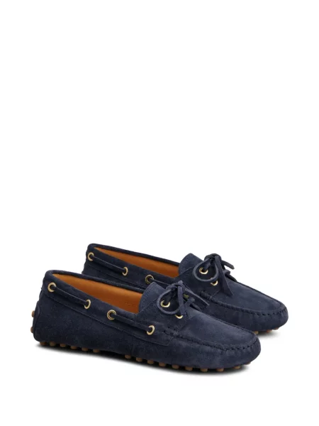 Loaferice Tod's s vezicama s čipkom plava