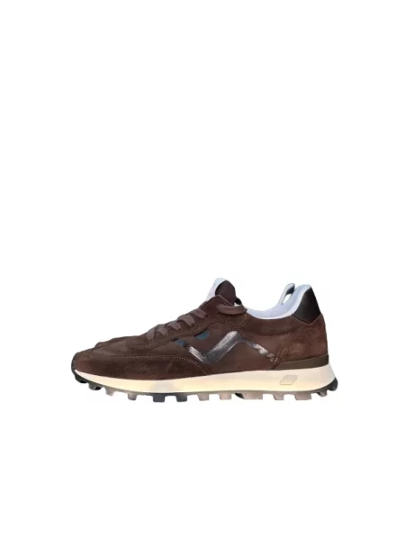 Sneakersy No Map Society skórzane brązowe