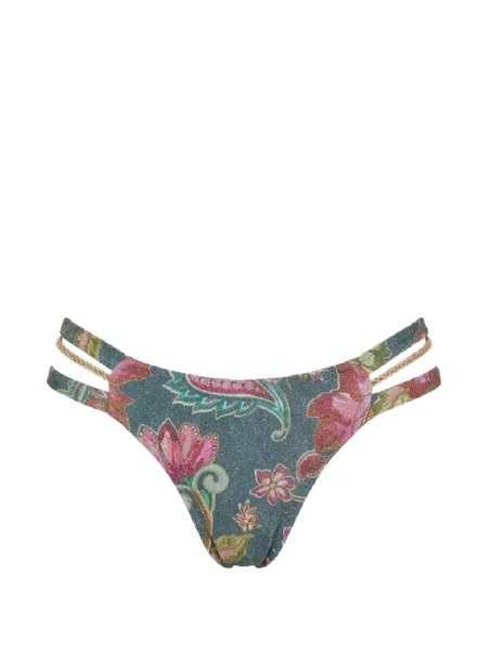 Bikini Del Maar cu model floral verde