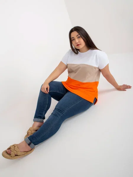Bluza Fashionhunters oranžna