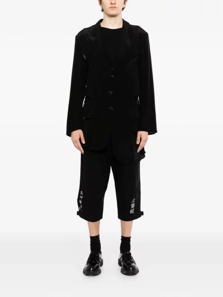Geacă Yohji Yamamoto asimetrică negru