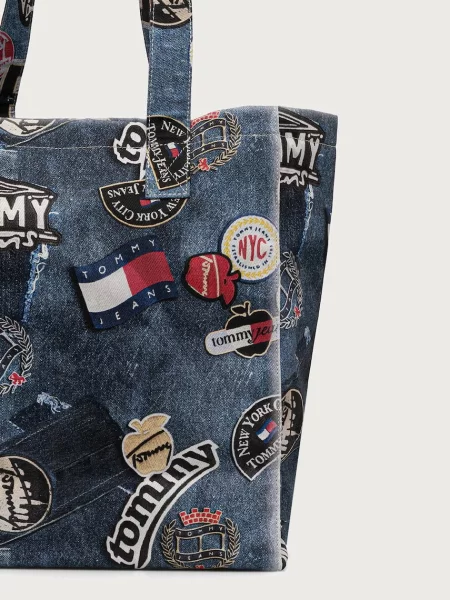 Tommy Jeans Torebka Tjw Bodega Trompe L'Oeil Tote Granatowy niebieska