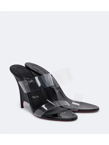 Sandale Christian Louboutin cu pană negru