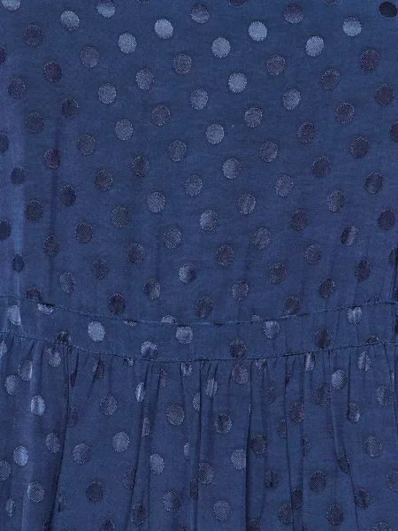 Rochie mini Sandro cu buline din crep albastru