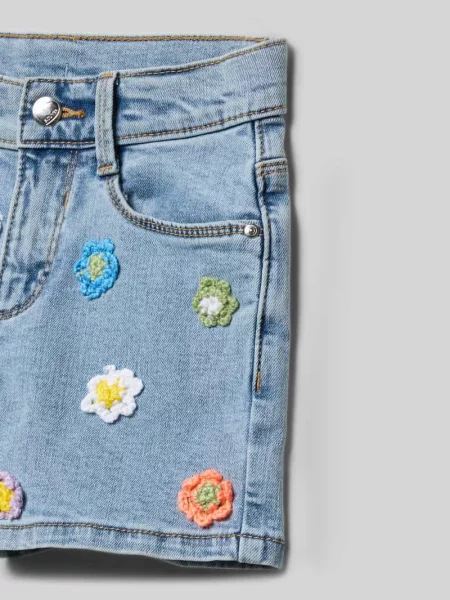 Szorty jeansowe o kroju regular fit z mieszanki bawełny S.oliver Red Label niebieskie