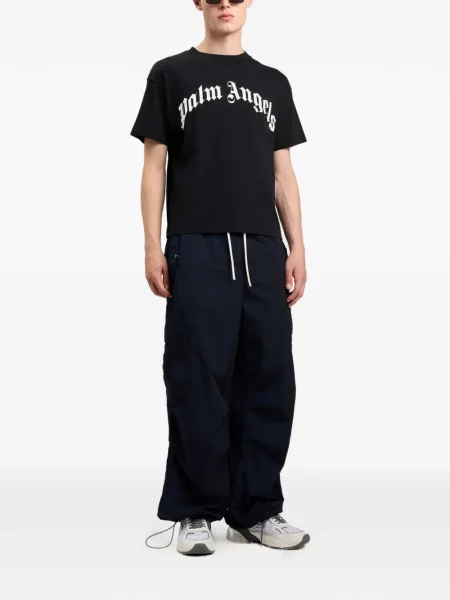 Tricou Palm Angels cu autograf negru