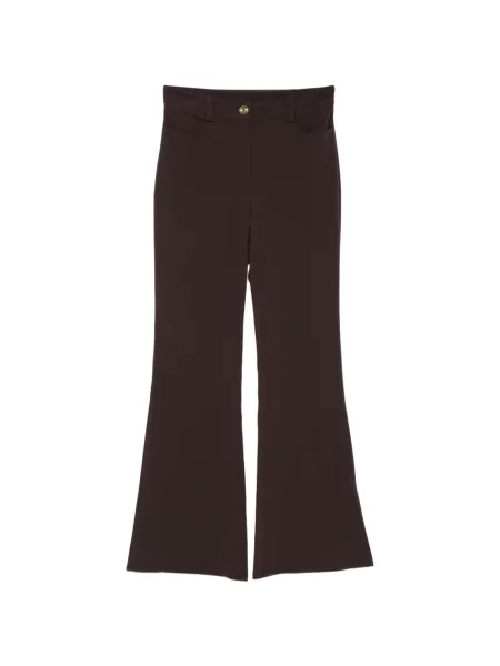 Pantaloni Michael Kors evazate cu autograf maro