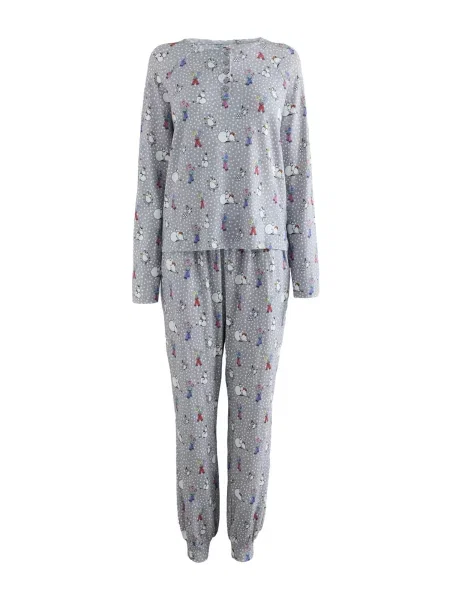 Cath Kidston Pijama albastru / gri / roșu alb