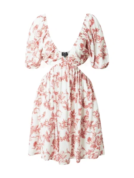 Bardot Rochie de vară Eden / roșu pastel alb