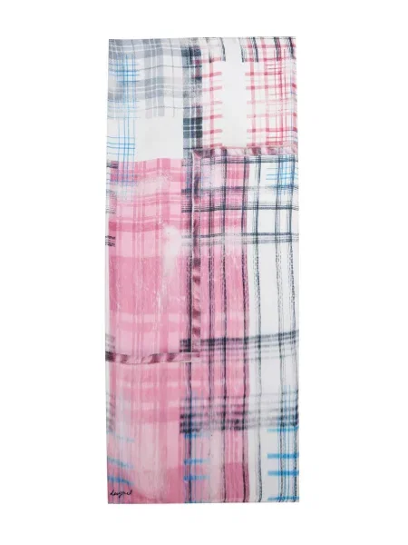 Desigual Fular albastru / gri / roz pitaya alb