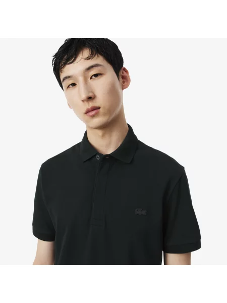 Lacoste Elastyczna Koszulka Polo Paris Regular Fit I Piqué zielona