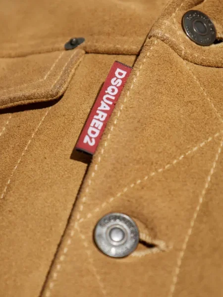 Geanta de piele Dsquared2 maro