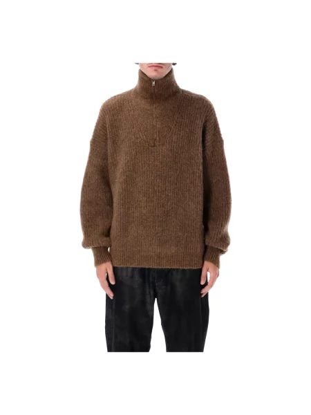 Sweter Isabel Marant wełniany brązowy