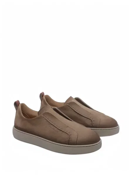 Chiloți Santoni din piele slip-on maro