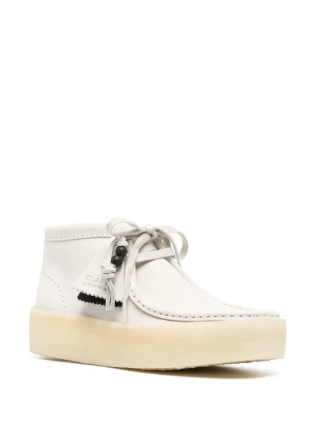 Cizme scurte Clarks Originals alb