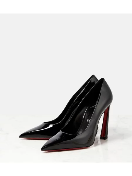 Bőr lakkozott körömcipő Christian Louboutin fekete