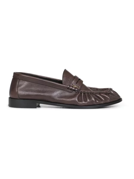 Półbuty Saint Laurent skórzane brązowe