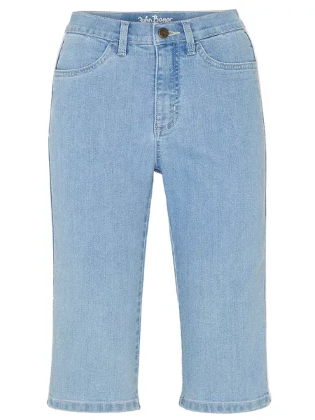 Bermudy jeansowe ze stretchem niebieskie