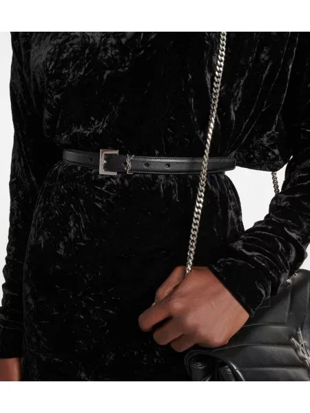 Curea Saint Laurent din piele negru