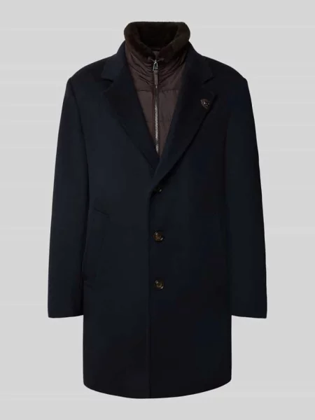 Płaszcz o kroju regular fit z mieszanki wełny model Morris' Joop! Collection granatowy