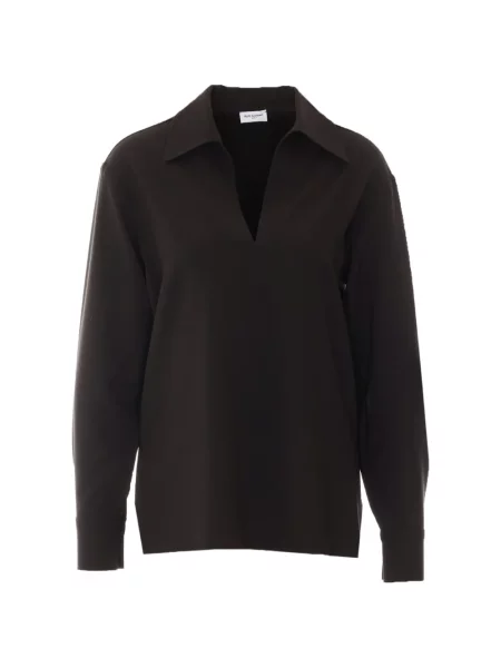 Dugo bluza Rue Du Bac s V-izrezom crna