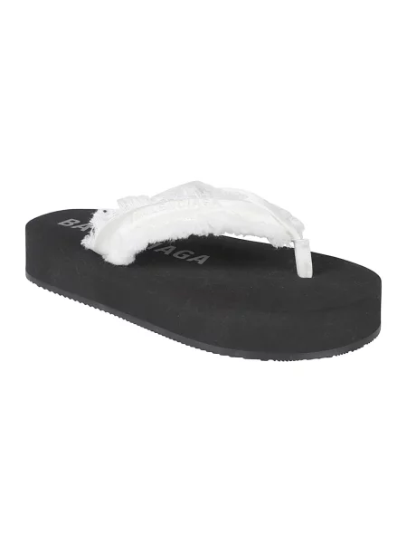 Lniane stringi Balenciaga białe