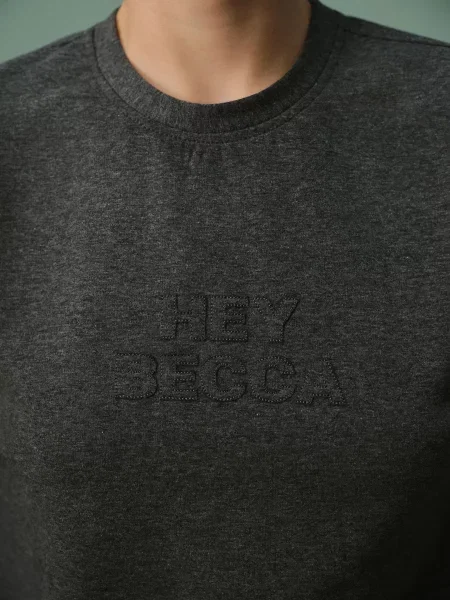 Лонгслив Hey Becca серый