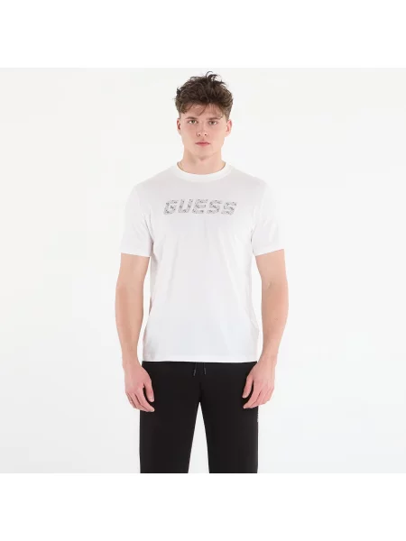 Tričko GUESS Maska Cn Ss T-Shirt Salt White XL bílé