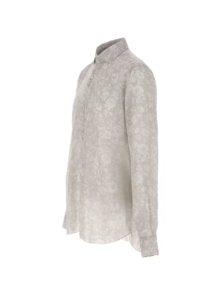 Риза с флорален принт Barba на цветя с принт