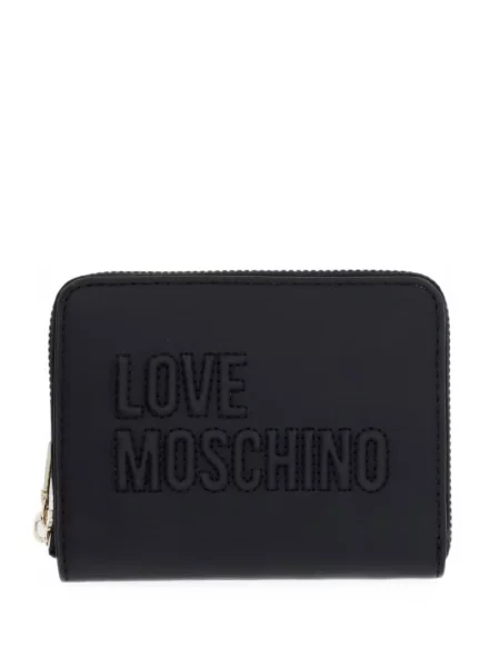 Portofel Love Moschino cu autograf negru